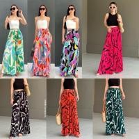 ราคา Pleated pants กางเกงอัดพลีทขายาว เอวสม๊อค ทรงปลายบาน พิมพ์ลายกราฟฟิก (19895451622)