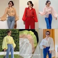 ราคา BALLOON SHIRT TOP เสื้อเเขนบอลลูน แขนยาว ซีทรูนิดๆ (19096311897)