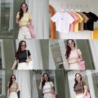 ราคา Zara Summer เสื้อครอป เสื้อครอปสั้น ผ้าหยัก ทรงน่ารัก crop top (15790863112)