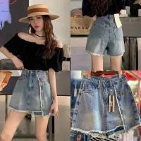 ราคา jeans skirt กระโปรงยีนส์ ป้ายหน้า แต่งรุ่ย (14699811442)