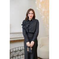 ราคา Basiv shirt แขนยาวสีขาว ดำ แต่งอก (57950632012)