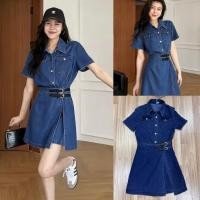 ราคา mini dress jeans ชุดเดรสยีนส์สั้น ทรงน่ารักมาก (54351113138)