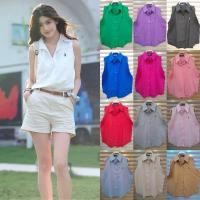 ราคา basic shirt เชิ้ตแขนกุดปักอก งานสวย เนื้อผ้าcotton ลินิน อย่างดี (43307563531)