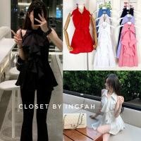 ราคา mini cotton dress ชุดเดรสแต่งระบาย คอปก แขนกุด (28167646050)
