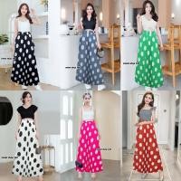 ราคา pleated skirt กระโปรงอัดพลีทลายจุด สีสดใส (27527132988)
