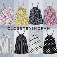 ราคา mini dress มินิเดรส สายเดี่ยว ผ้าอัดพลีท ลายน่ารัก (23980048273)