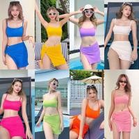 ราคา bikini set ชุดเซ็ต 3 ชิ้น ชุดว่ายน้ำ กระโปรง บิกินี เซ็กซี่น่ารักสุดๆ (16194497562)