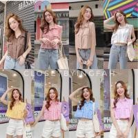 ราคา sale Crop shirt เชิ้ตครอปแขนกุด เสื้อเชิ้ตแขนกุด ใส่สวยมาก (8056724797)