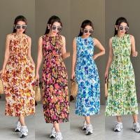ราคา มินิเดรสอัดพลีทคอเต่าแขนกุด ลายปริ้น ใส่เที่ยว ออกงาน (20802718913)