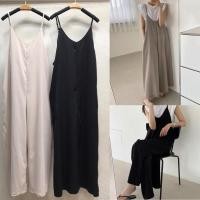 ราคา jumpsuit ชุดจั้มสูทขายาว สายเดี่ยว ปรับได้ (19193037240)