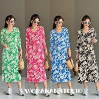 ราคา เดรสอัดพลีทคอวี ทรงแขนยาว สีสันสดใสงานหรูดูแพงสุดๆ (42151658498)