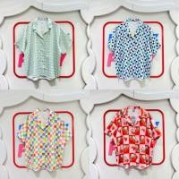 ราคา shirt oversize เสื้อเชิ้ตแขนสั้น คอปก ลายกราฟฟิก (26190072881)