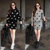 ราคา polka dot set ชุดเซ็ต 2 ชิ้น ชุดเซ็ตไหมพรมลายจุด (40226290678)