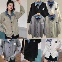 ราคา cadigan เสื้อไหมพรม เสื้อคลุม แต่งปกยีนส์ (27474947456)