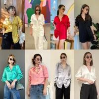 ราคา ZARRA Shirt เสื้อเชิ้ตซาติน ผ้านิ่มเงา หรูหรา (24612547223)