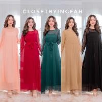 ราคา Maxi dress ชุดเดรส ชีฟองยาว ใส่ออกงาน เรียบหรู (20993142007)