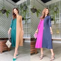 ราคา เดรสคอวี เดรสอัดพลีท ชุดเดรสอัดพลีท อัดพลีทไฮโซ ชุดผ้าอัดพลีท งานคุณภาพ เกรดพรีเมี่ยม อัดพลีทไฮโซ (13853219742)