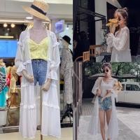 ราคา สินค้าขายดี เสื้อคลุมสุดอลัง เสื้อคลุมชุดว่ายน้ำ ผ้าชีฟอง เสื้อคลุมตัวยาว แต่งระบาย ชุดใส่คลุมบิกินี ชุดใส่ไปทะเล (4644350412)