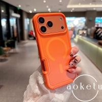 ราคา War Armor 2 in 1 Magnetic Star เคสโทรศัพท์สีส้มเหมาะสําหรับ iPhone 17 16 15 14 13 รวมทุกอย่าง Matte หนารวมทุกอย่างฝาครอบซิลิโคนป้องกันการตก (45750360731)