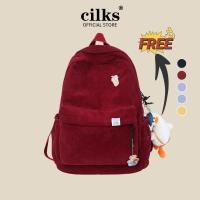 ราคา Cilks Corduroy กระเป๋าเป้สะพายหลังกระเป๋านักเรียน Ins วิทยาเขตญี่ปุ่นนักเรียนมัธยมต้นกระเป๋าเป้สะพายหลังความจุขนาดใหญ่ B02843 (24054935963)