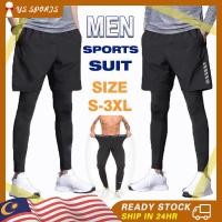 ราคา ชุดกีฬาสำหรับผู้ชายและผู้หญิง 2 ชิ้นในเซ็ต กางเกงขาสั้นแบบ Tight พร้อมเสื้อ ดีไซน์ fit สปอร์ต ระบายเหงื่อง่าย ยืดหยุ่นสูง เหมาะสำหรับการวิ่งและการออกกำลังกาย (54350825543)