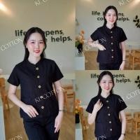 ราคา เสื้อผ้าฝ้าย เสื้อคอจีนกระดุมเหรียญแบบใหม่ (9115850272)