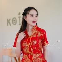 ราคา รวมเสื้อผ้าฝ้ายตรุษจีน พิมพ์ลายมังกรทอง (29622190546)