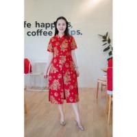 ราคา เดรสตรุษจีน เดรสกี่เพ้าลายมังกร (16690703150)