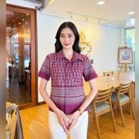 ราคา เสื้อคอปกเชิ้ต ผ้าฝ้ายพิมพ์ลายขอ (22208764637)