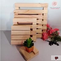 ราคา ฐานไม้วางของ พาเลทไม้จิ๋ว ขนาด 10 15 20 25 30 40 ซม มินิมอล ฐานวางโมเดล ที่วางกระถางต้นไม้ (23760021089)