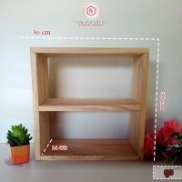 ราคา ชั้นวางของบนโต๊ะ ขนาดเล็ก 30 cm ชั้นวางหนังสือ ตกแต่งโต๊ะทํางาน ไม้สนนอก สไตล์มินิมอล (28717873115)