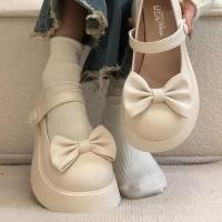 ราคา รองเท้าMary Janeย้อนยุค ไซส์เล็กสำหรับผู้หญิง ทรงใหม่สไตล์ญี่ปุ่น JK พร้อมโบว์หนาและโซールเพิ่มความสูง (27091958092)