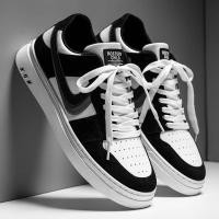 ราคา รองเท้าผู้ชาย 2024 ฤดูใบไม้ผลิรองเท้าผู้ชายสไตล์ใหม่กีฬาลําลองเกาหลีรุ่นนักเรียนรองเท้าแบนอินเทรนด์ All Match สีดําสีขาว Soft Soled รองเท้า (40765828602)