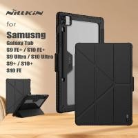 ราคา Nillkin สําหรับ Samsung Galaxy Tab S9 Plus S10 FE Plus S10 Ultra Armor กันชนซองหนังสไลด์กล้อง Hard PU PC Protector (44750184690)
