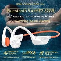 ราคา Bone Conduction Bluetooth 5 4 หูฟังไร้สาย IPX8 ชุดหูฟังกันน้ํา 32GB หน่วยความจํา MP3 เครื่องเล่นสําหรับว่ายน้ํา Ear hook พร้อมไมโครโฟน (43073767470)