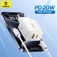 ราคา Baseus 20W USB Chargerพอร์ตชาร์จคู่รองรับType C PD Fastชาร์จชาร์จโทรศัพท์สําหรับiPhone 15 14 13 12 Pro Max 11 8 Plus (28943048658)