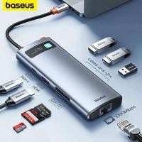 ราคา Baseus 4K 60Hz USB C Hub ประเภท C ถึง Ethernet พอร์ต PD 100W อะแดปเตอร์สําหรับ Macbook Pro USB 3 0 Hub แล็ปท็อปแท็บเล็ตอุปกรณ์เสริม (26592823605)