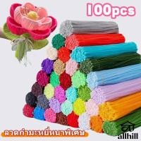 ราคา ลวดกำมะหยี่ขนฟูหนา100pcsเส้นขนฟู ลวดกำมะหยี่หนาพิเศษ เส้นคละสี สีสันสดใส ยาว30cmของเล่นDiy (40074219210)
