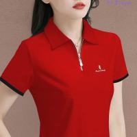 ราคา เสื้อโปโลพลัสไซส์แขนสั้น แฟชั่นฤดูร้อนสำหรับผู้หญิง (56550789311)