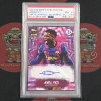 ราคา การ์ด เกรด Ansu Fati 2021 Topps Steve Aoki Auto Purple 21 25 PSA 9 Auto10 (42923851515)
