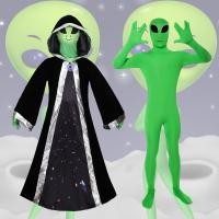 ราคา เครื่องแต่งกายบอดี้สูทเอเลี่ยนสีเขียว สำหรับคอสเพลย์ Halloween (41219984926)