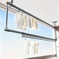 ราคา ดีที่สุดในตลาด ยืด หด ราวตากผ้าอลูมิเนียม ยืดหดได้ เหล็กกันสนิม ปรับระดับ บนล่างซ้ายขวา ป้องกันลมได้ดี (40517921324)