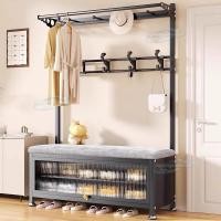 ราคา ขาว ดำ ชั้นวางรองเท้า นั่งใส่รองเท้า ที่แขวนกระเป๋า หมวก ตู้รองเท้า ราวตากผ้า โครงเหล็กเคาร์บอน (44302428519)