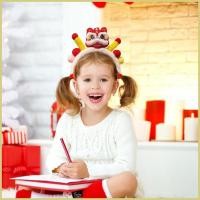 ราคา เครื่องแต่งกายและอุปกรณ์เสริมงานตรุษจีน ที่คาดผมลายสิงโตกับตุ๊กตาสิงโตน่ารักและตลก (44375385568)