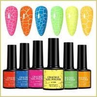 ราคา Crackle Gel ยาทาเล็บเรืองแสง UV Crackle ชุด 6 ชิปติดทนนาน Personal Care pmuisth (44320749326)