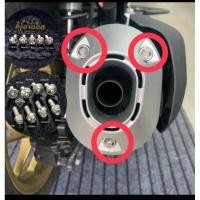 ราคา น๊อตปลายท่อPCX160 150ใส่ ฝาเดิม ท่อตรงปลายท่อ ชุด3ตัว (27122917961)