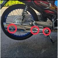 ราคา น๊อตฝาครอบท่อWave ฝากันร้อน W125 s r i บังลม 1 ชุด 3 ตัว (25024548830)