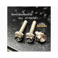 ราคา น๊อตเฟืองท้าย Pcxเเก่า 17 Click125iเลือกแบบในตัวเลือก ชุด 3 ตัว (29763679442)