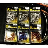 ราคา น๊อตแคร้งRC100 แสตาร์ทมือ สตาร์ทเท้า สีเงิน สีทอง สีไทเท สแตนเลสแท้ราคาต่อ 1 ชุด (26141264853)