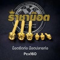 ราคา น๊อตยึดท่อ3 น๊อตปลายท่อ3ตัวPCX 150 160 สแตนเลสแท้ (24955330873)